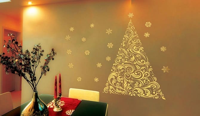 Як прикрасити стіну на Новий рік: варіанти декору з фото 26