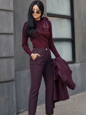 Burgundy color in clothes – a combination of 2022, photo 2