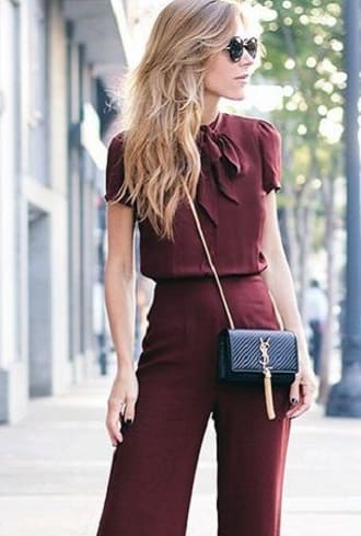 Marsala color: what to wear in 2022, a combination in clothes 14