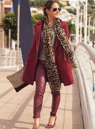 Marsala color: what to wear in 2022, a combination in clothes 4