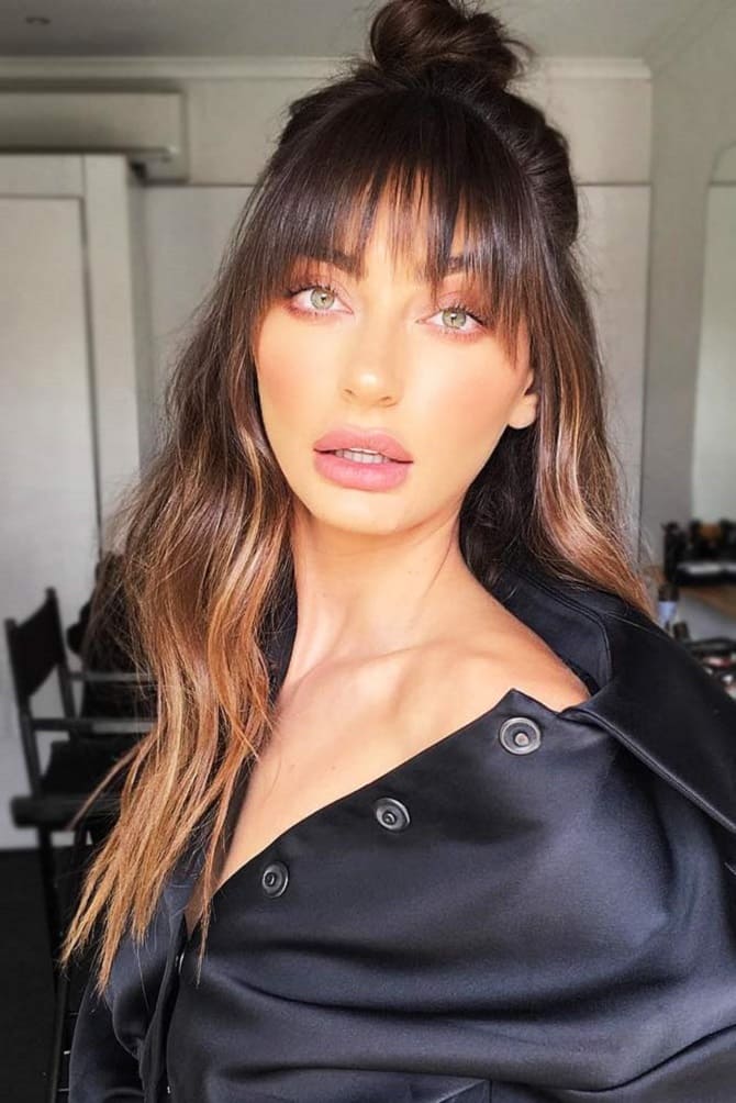 Trendy bangs 2022 that you will definitely want for yourself 14