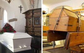 В XVII-XIX веке в Британии использовали многоразовые гробы