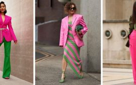 Зеленый и розовый: как сочетать модные цвета в образе
