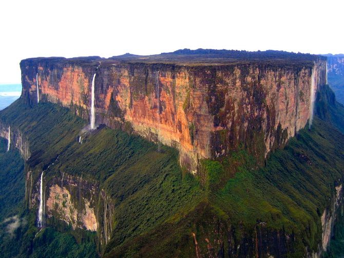 How and where did the giant mesas in South America appear 4