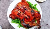 How to cook grilled chicken on a spit in the oven