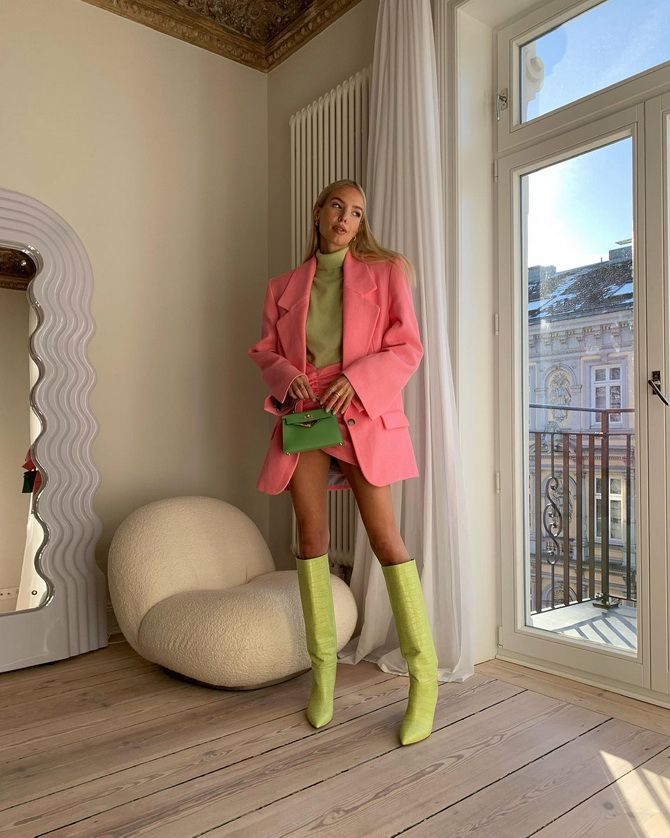 Green and pink: how to combine trendy colors in an image 18