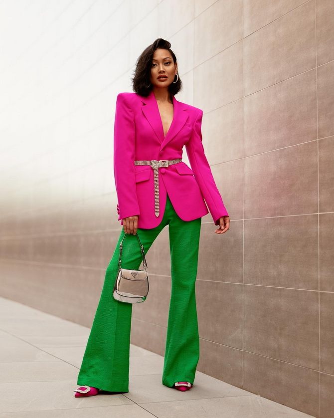 Green and pink: how to combine trendy colors in an image 31