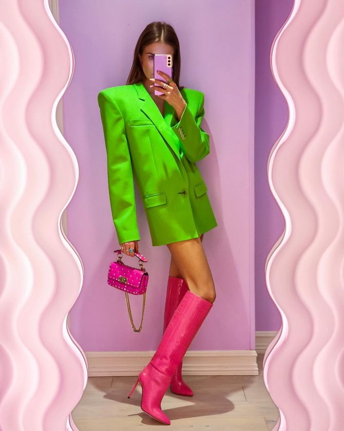Green and pink: how to combine trendy colors in an image 10