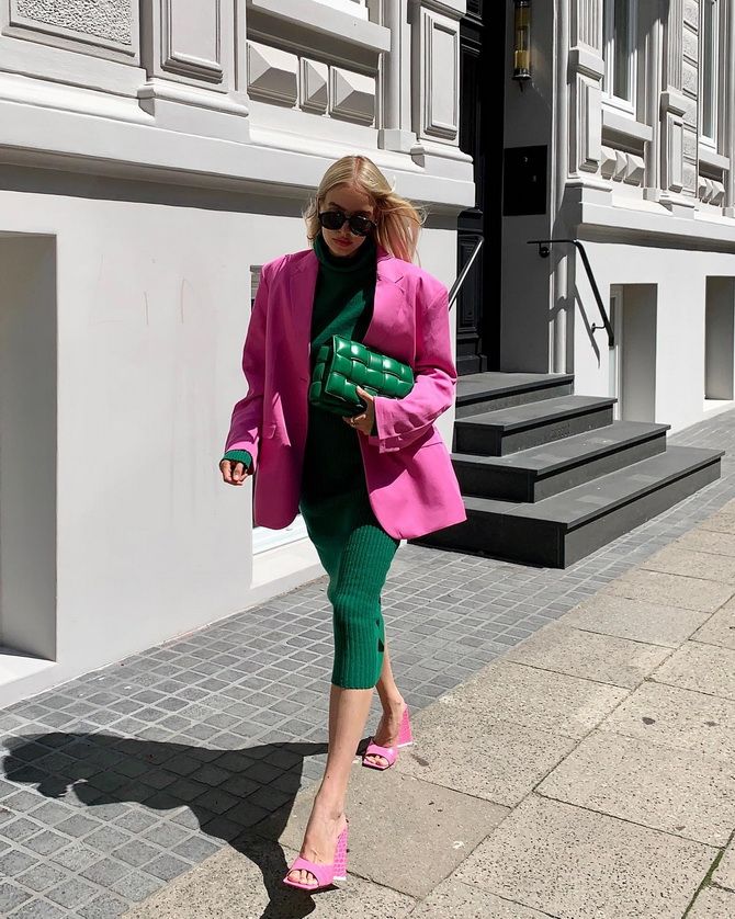 Зеленый и розовый: как сочетать модные цвета в образе 35