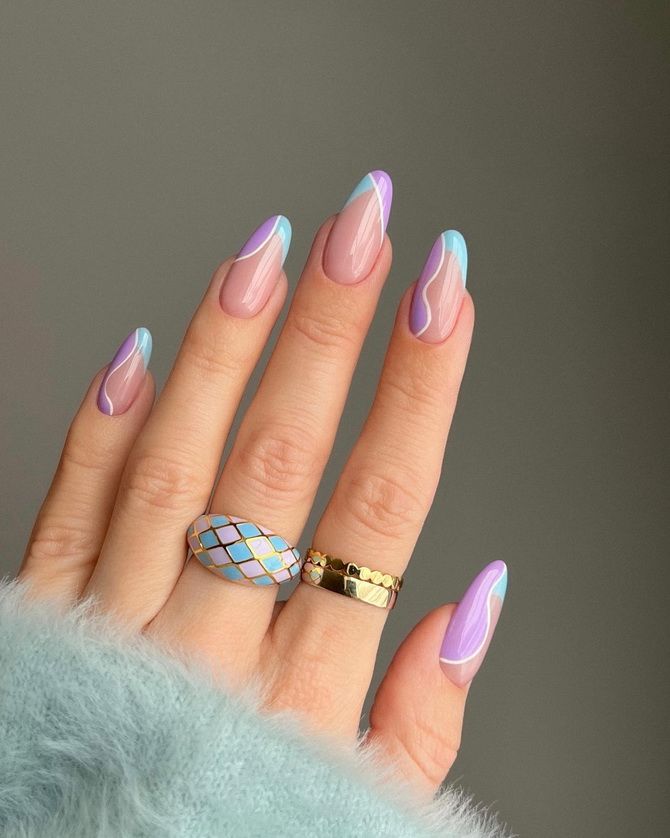 Summer manicure in pastel colors: nail design ideas 2