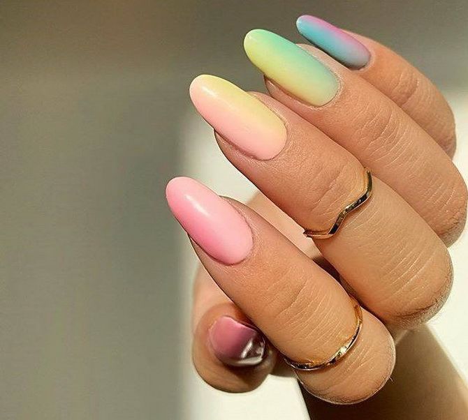 Summer manicure in pastel colors: nail design ideas 5