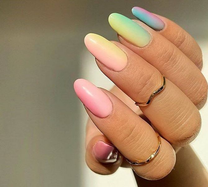 Summer manicure in pastel colors: nail design ideas 7