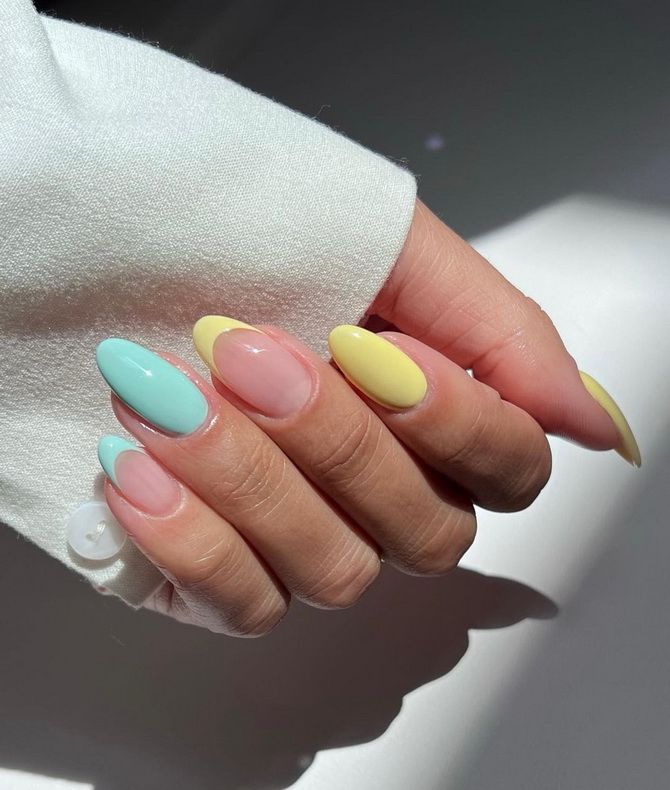 Summer manicure in pastel colors: nail design ideas 9