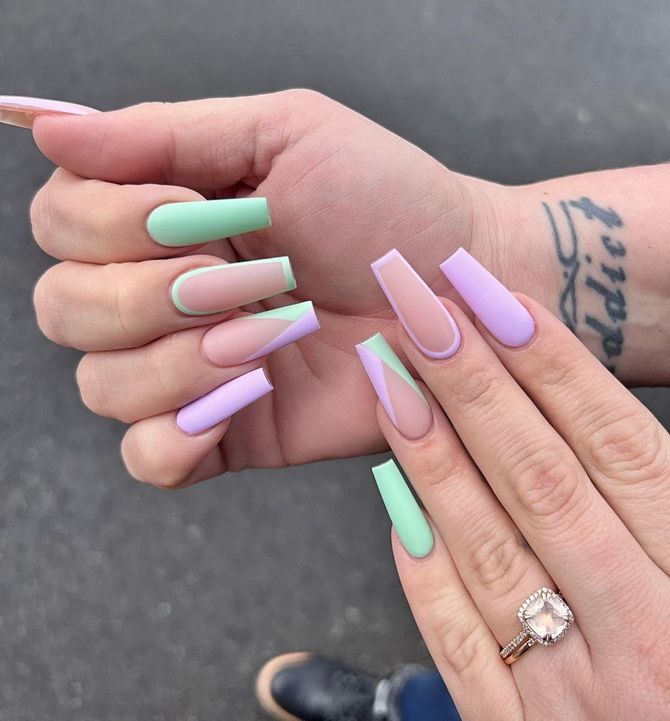 Summer manicure in pastel colors: nail design ideas 3