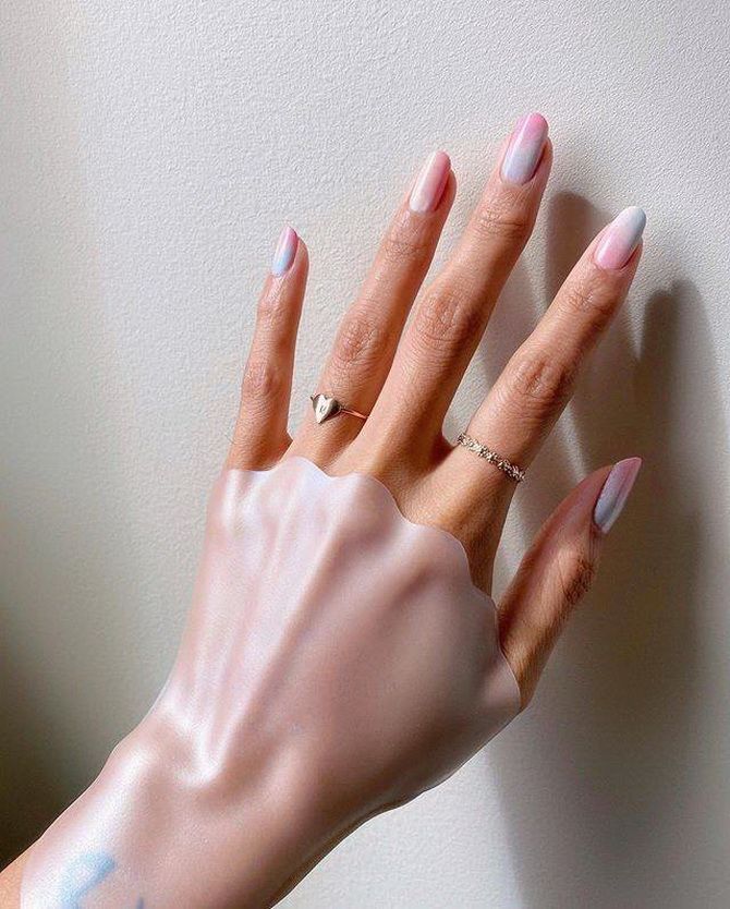 Summer manicure in pastel colors: nail design ideas 8
