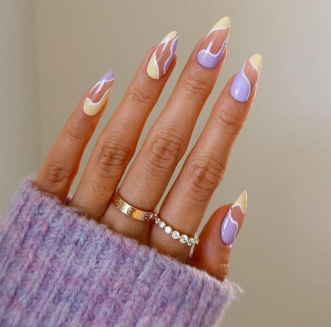 Summer manicure in pastel colors: nail design ideas 1