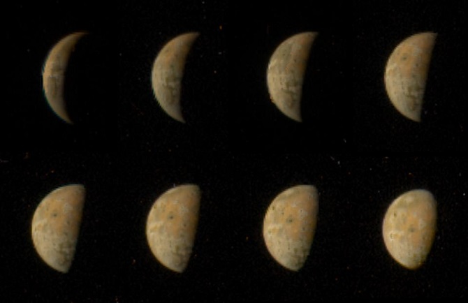 Scientists have shown unique images of the clouds of Jupiter and its satellite Io 1