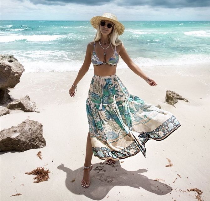 Where to go in a maxi skirt in summer: 4 stylish looks 3