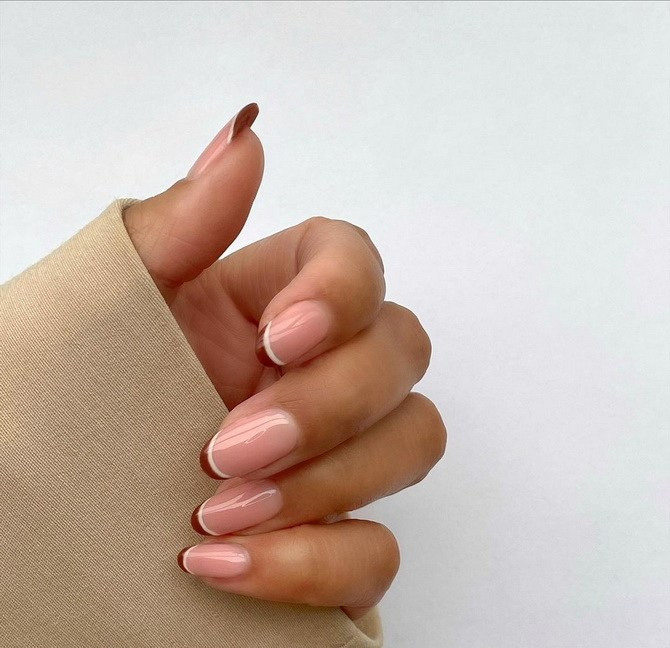 Double french nail art: the most stylish manicure of 2022 9