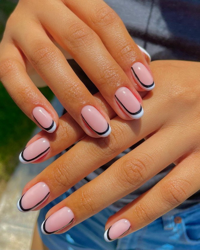 Double french nail art: the most stylish manicure of 2022 15