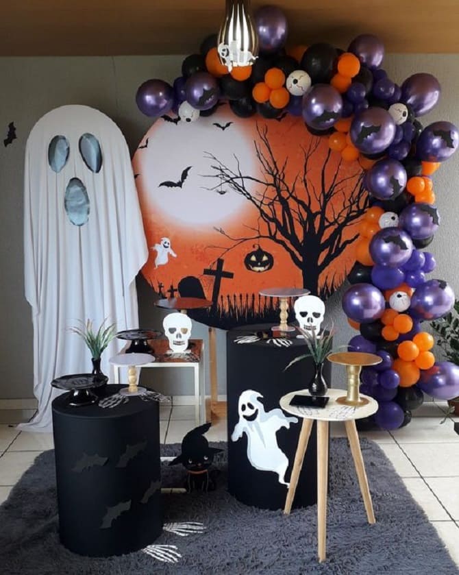 How to make a photo zone for Halloween with your own hands 5