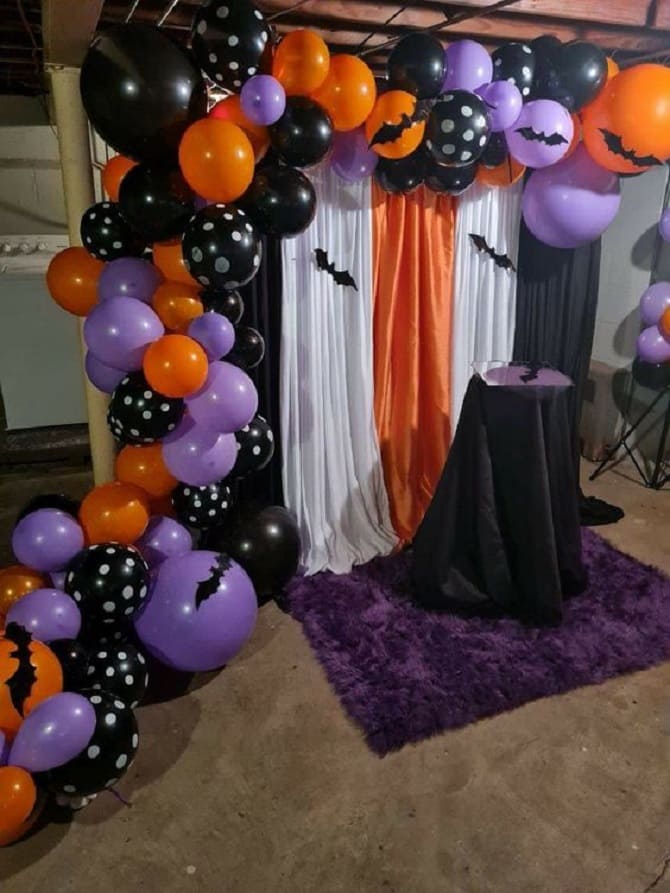 How to make a photo zone for Halloween with your own hands 7