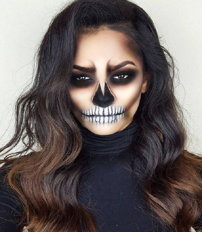 Как раскрасить лицо на Хэллоуин: идеи страшно красивых рисунков на лице 19