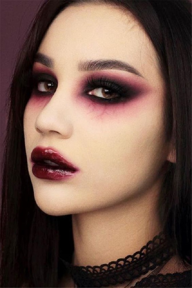 Das Bild einer Hexe für Halloween: Fotoideen für Make-up und Kostüme 3