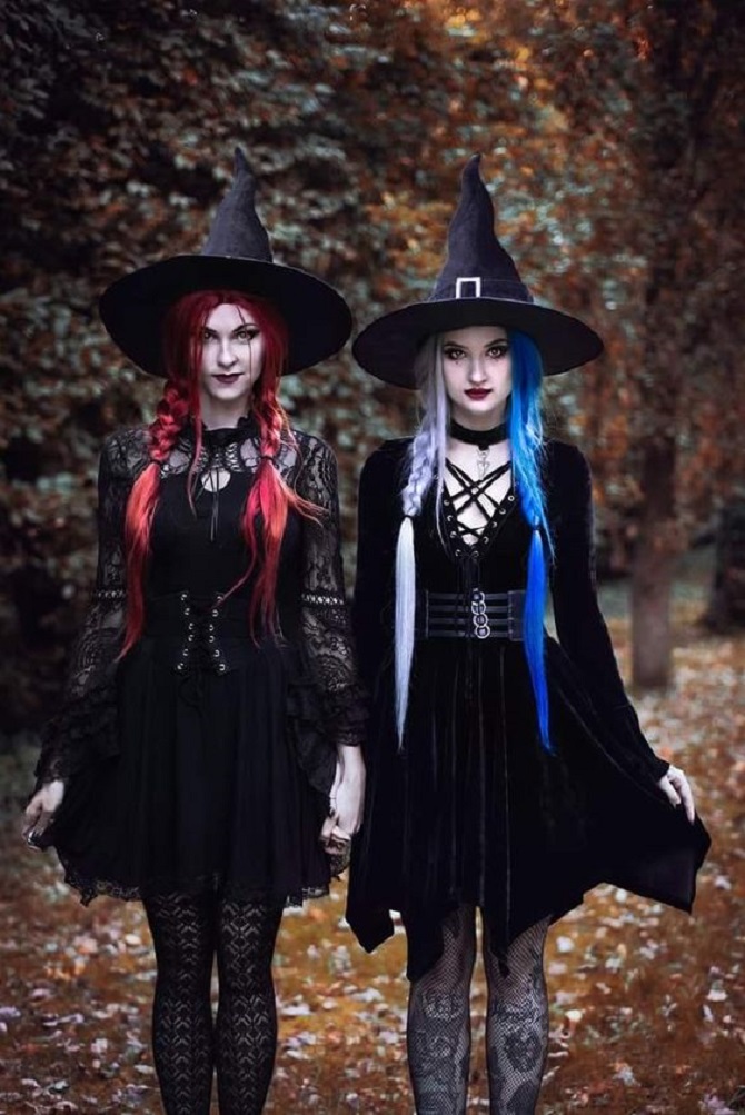 The image of a witch for Halloween: photo ideas for makeup and costumes 12