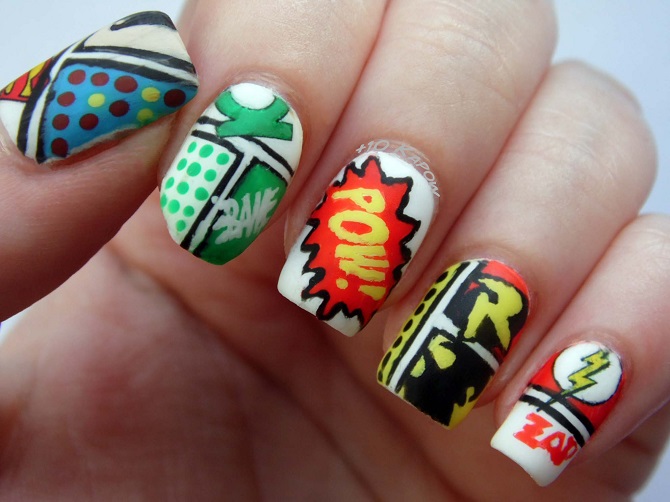 Comic book manicure 2023: what is this popular trend? 13