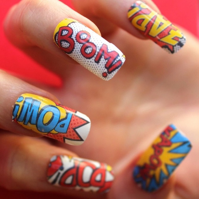 Comic book manicure 2023: what is this popular trend? 16
