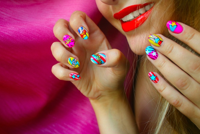 Comic book manicure 2023: what is this popular trend? 20