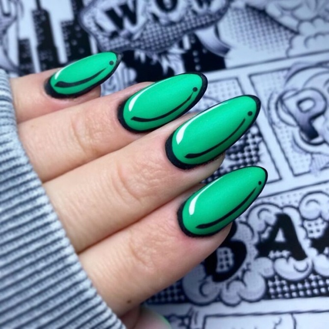 Comic book manicure 2023: what is this popular trend? 22