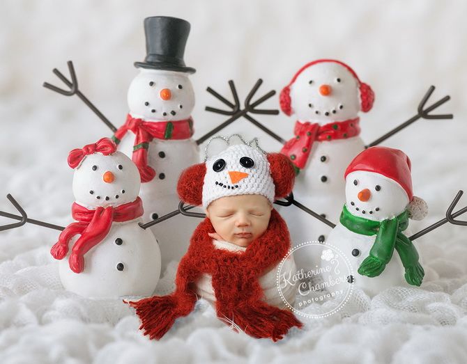 New Year’s photo session of a baby – ideas for touching baby photos 14