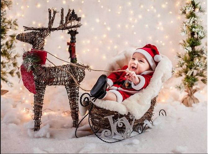 New Year’s photo session of a baby – ideas for touching baby photos 27