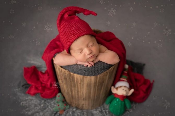 Новорічна фотосесія немовлят – ідеї для зворушливих дитячих фото 35