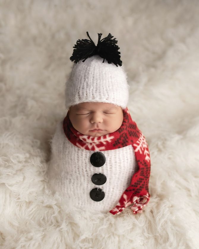New Year’s photo session of a baby – ideas for touching baby photos 12