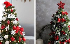20+ ideas on how to decorate a Christmas tree in red