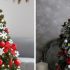 Über 20 Ideen, wie man einen Weihnachtsbaum in Rot schmückt