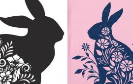 Вытынанки на год Кролика 2023: красивые шаблоны и трафареты для распечатки