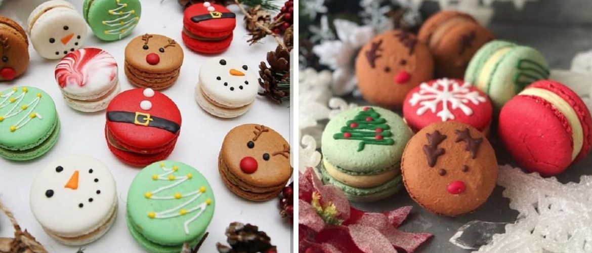 How to decorate macaroons for the New Year 2024: beautiful ideas with photos