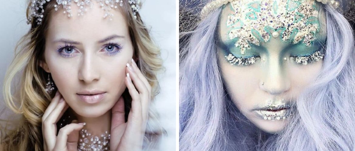 How to make Snow Maiden makeup for the New Year: fresh ideas