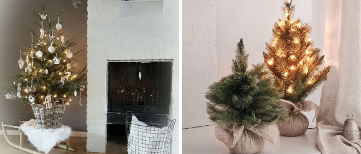 30 ideas how to decorate a small Christmas tree with your own hands