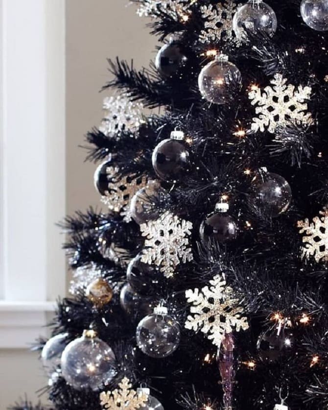 How to decorate a Christmas tree in black for 2023 of the Black Rabbit 10