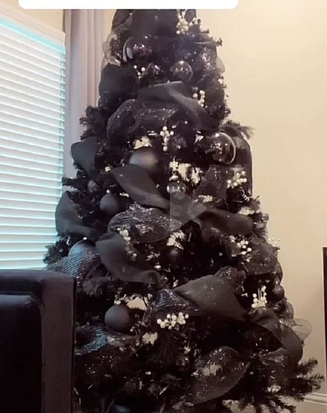 How to decorate a Christmas tree in black for 2023 of the Black Rabbit 3