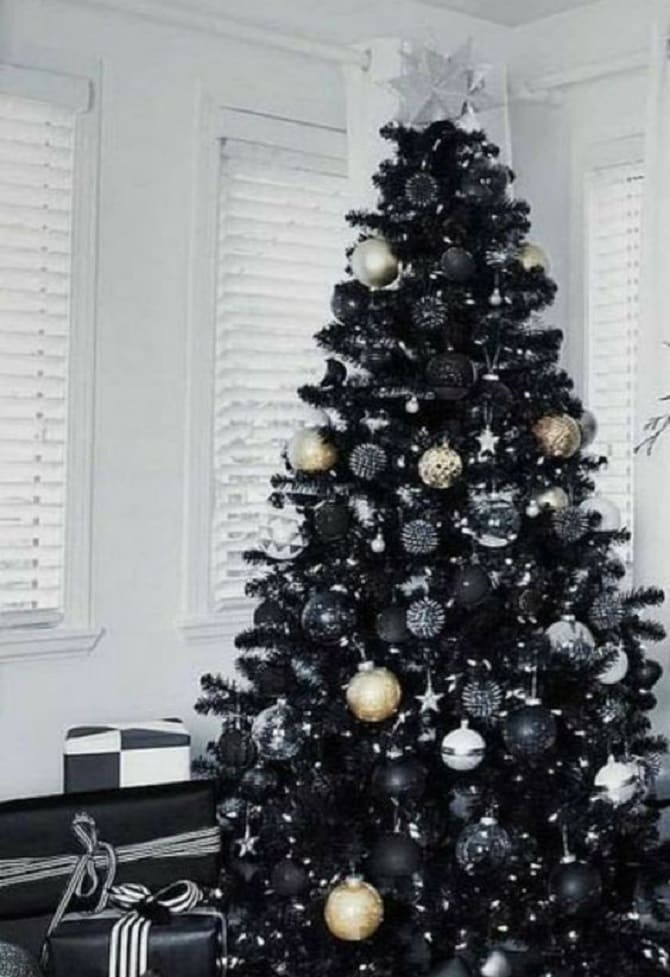 So schmücken Sie einen Weihnachtsbaum in Schwarz für 2023 des Schwarzen Kaninchens 5