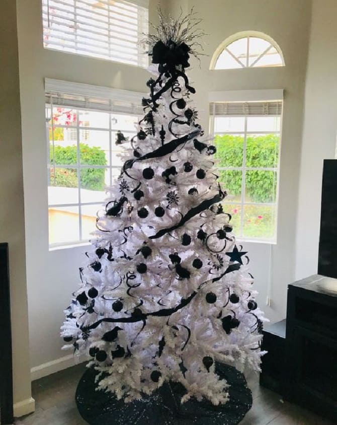 How to decorate a Christmas tree in black for 2023 of the Black Rabbit 8