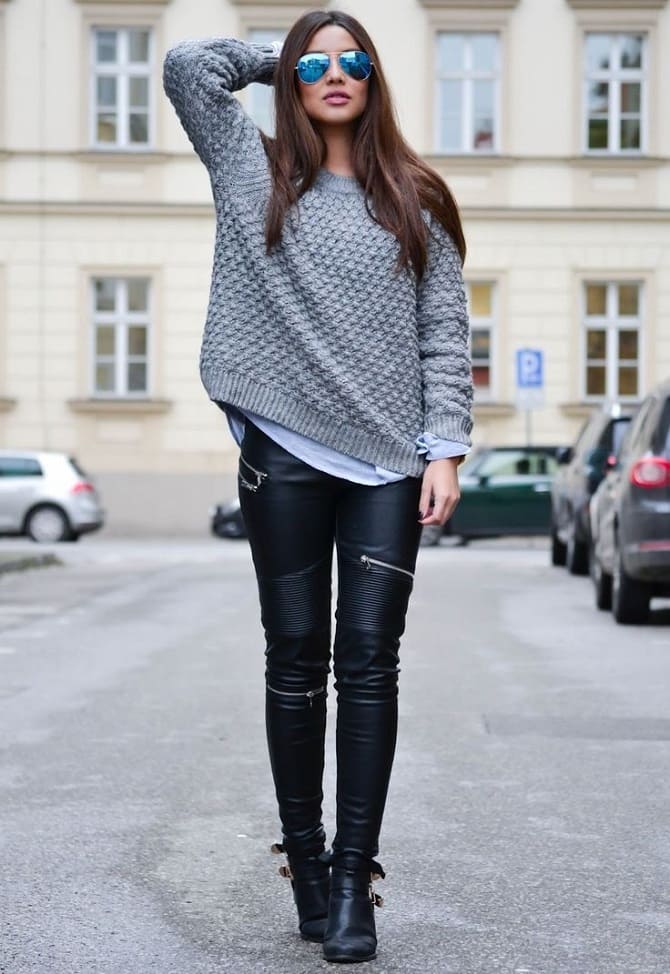 How and with what to wear leggings in winter 2023? 1