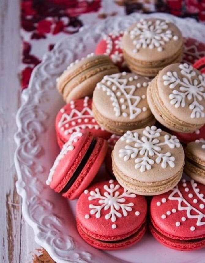 How to decorate macaroons for the New Year 2024: beautiful ideas with photos 13
