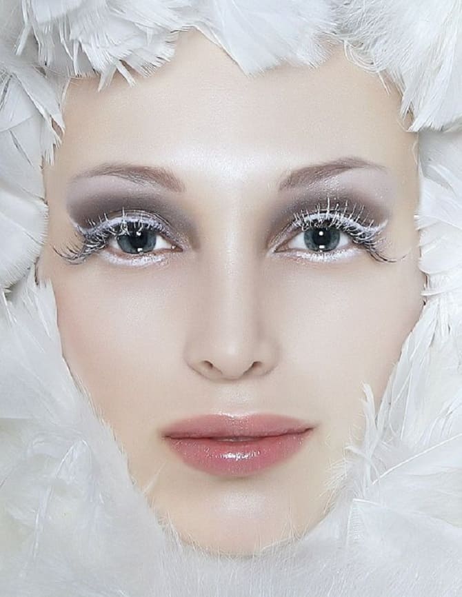 How to make Snow Maiden makeup for the New Year: fresh ideas 11